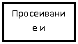 Подпись: Просеивание и просушка