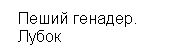 Подпись:  Пеший генадер. 
 Лубок

