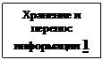 Подпись: Хранение и перенос
информации 1
