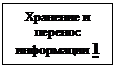 Подпись: Хранение и перенос
информации 1

