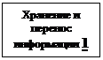 Подпись: Хранение и перенос
информации 1
