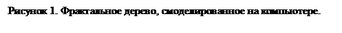 Подпись: Рисунок 1. Фрактальное дерево, смоделированное на компьютере.