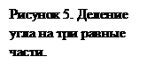 Подпись: Рисунок 5. Деление угла на три равные части.