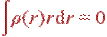 \int\rho(r)r{\rm d}r = 0