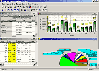Рис.2 Примеры форм представления данных в системе "БЭСТ-ПРО Информа"
