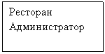 Подпись: Ресторан
Администратор 
