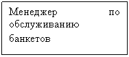 Подпись: Менеджер по обслуживанию банкетов