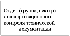 Подпись: Отдел (группа, сектор) стандартизационного контроля технической
документации
