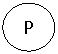 Овал: P