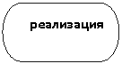 Блок-схема: знак завершения:     реализация