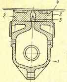 Схема горелки с прикрытой камерой сгорания