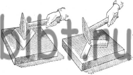 Приемы правки (рихтовки) закаленных деталей угольников