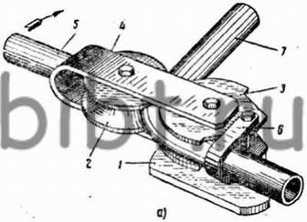 Гибка труб в приспособлении