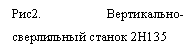 Подпись: Рис2. Вертикально-сверлильный станок 2Н135
