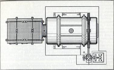 Схема механической содовой печи с вращающимся барабаном