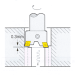 двухшаговое растачивание отверстия за один проход