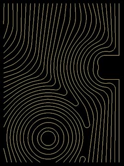 Рис. 14. Пример траектории инструмента для обычного фрезерования (слева) и для ВСО