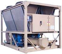 Чиллер с воздушным охлаждением конденсатора.