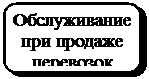 Скругленный прямоугольник: Обслуживание 
при продаже перевозок
