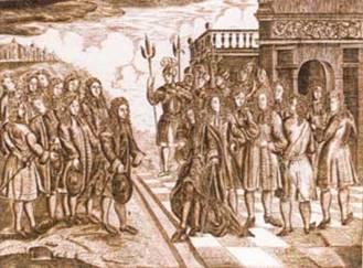 Борис Петрович Шереметев на Мальте. Гравюра