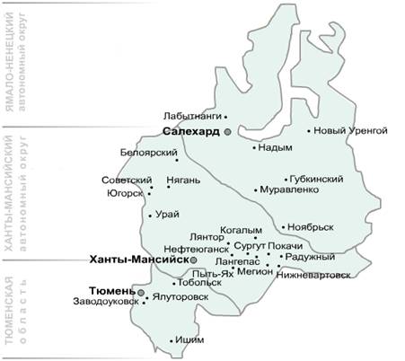 Контрольная работа: География Тюменской области