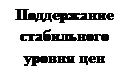 Подпись: Поддержание стабильного уровня цен