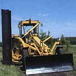 Вынос отвала под углом 90° у автогрейдера ДЗ-122