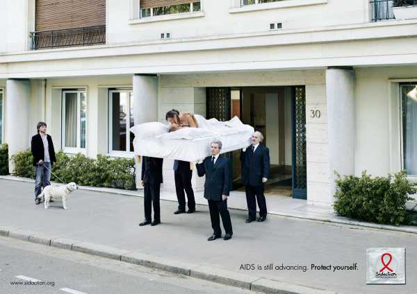 Sidaction: Bed, EURO RSCG CORPORATE (NOW EURO RSCG C&O), 
SIDACTION, Печатная реклама