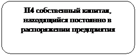 Скругленный прямоугольник: П4 собственный капитал, находящийся постоянно в распоряжении предприятия